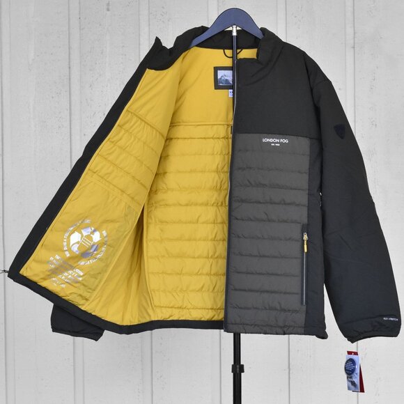 London Fog Ridgewood Mix Media Midweight Jacket Olive Size XXL NEW - Picture 7 of 11